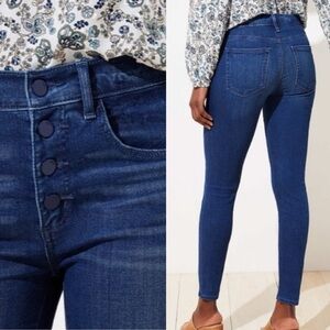 NWT Loft Skinny 4P button closure jeans
